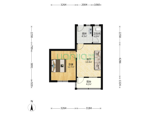 民主东街150弄 1室1厅1卫 49平方
