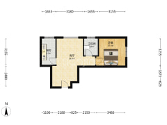 双语旁经典一居，采光视野好。。。-涿州学府澜湾户型图