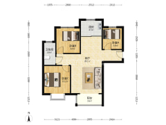 香邑溪谷 南北通透三居 自住精装修满二税低-涿州香邑溪谷户型图