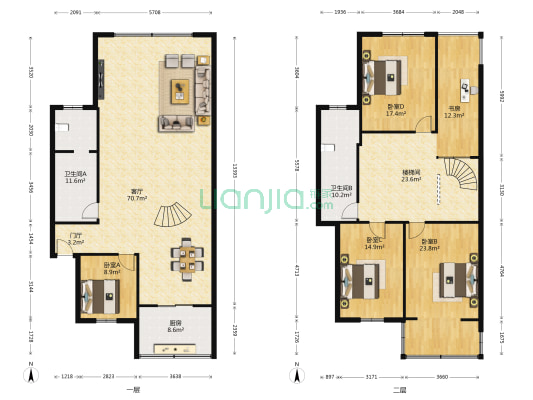 蜀汉东街8号 5室1厅2卫 178平方