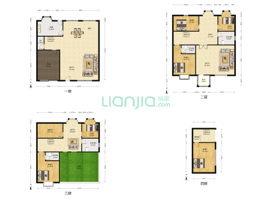 天湖花园 6室4厅5卫 350平方