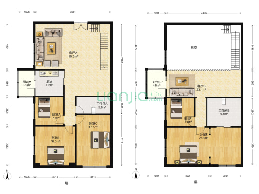 金马大厦巨幅宝座 5室2厅2卫 289平方