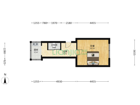 天鹅出租车公司家属楼 1室0厅1卫 35平方