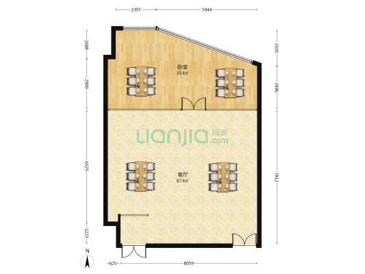 海航国际广场 1室1厅0卫 178平方