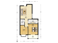 出售天保丽景双塔区朝阳户型，精致装修二居室-涿州天保郦景户型图