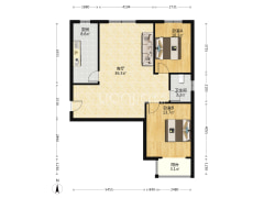 双塔，南北通透两居，有房本，随时过户-涿州天筑逸城户型图