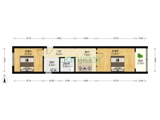 同善里 2室1厅1卫 56平方