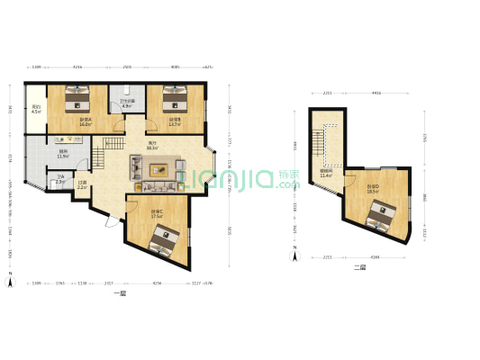 蜀盛小区 4室1厅2卫 143平方