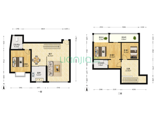 金汇嘉园 3室1厅2卫 124平方