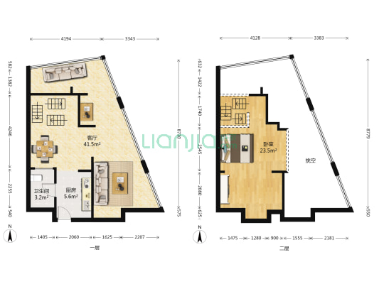 中惠熙元广场 1室1厅1卫 76平方