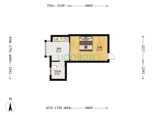 明阳天下 1室0厅1卫 39平方