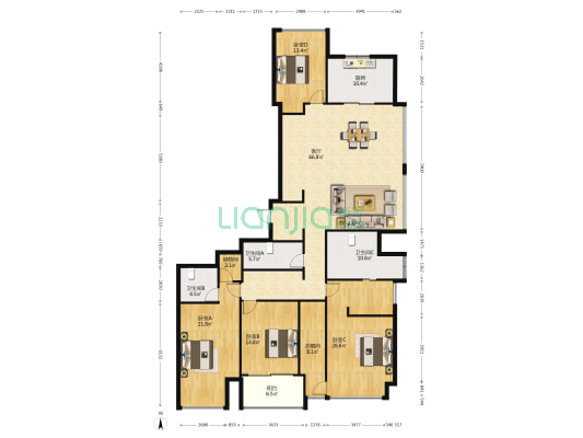 顺福商务中心 4室1厅3卫 302平方