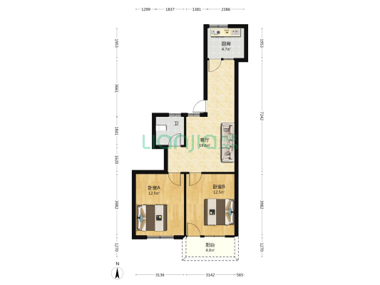 大王里西洪新村 2室1厅1卫 65平方