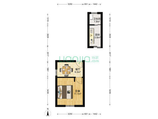 宛南二村 1室1厅1卫 33平方
