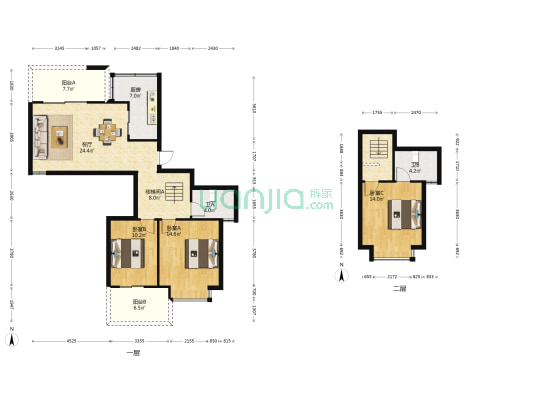 泰禾金尊府 3室1厅2卫 120平方