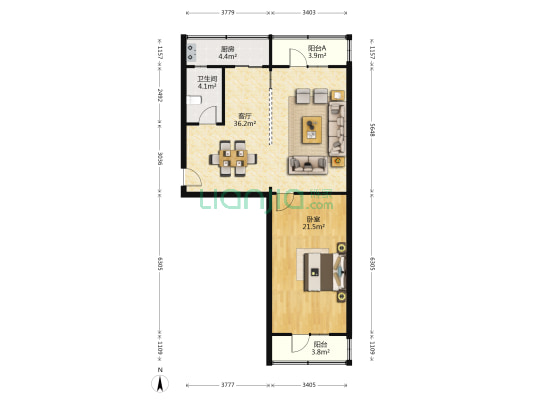 建设银行家属院（华亭街） 1室1厅1卫 70平方