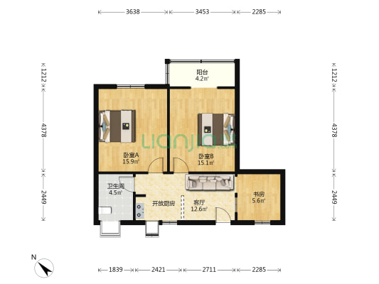 张自忠路9号 3室1厅1卫 78平方