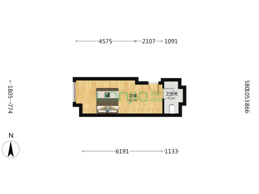 天府匠芯 1室0厅1卫 32平方