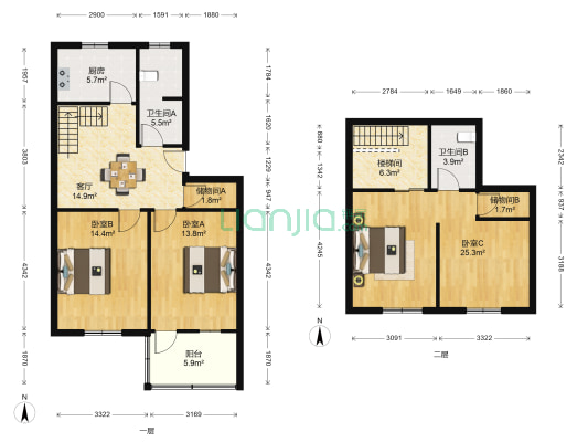 南环西路28号 3室1厅2卫 71平方