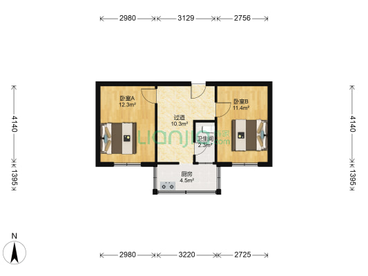 省饲料小区 2室0厅1卫 52平方