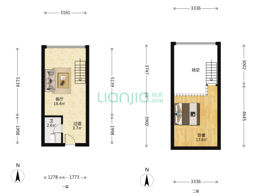 达美美立方 1室1厅1卫 30平方