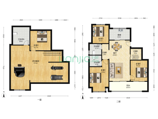 芳原 5室1厅3卫 189平方