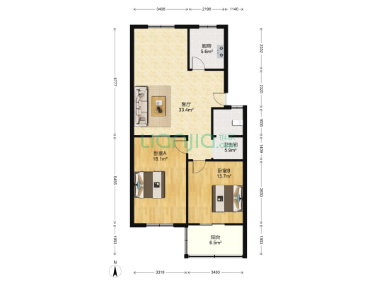 市政管理处家属院 2室1厅1卫 97平方