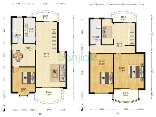 威宁花苑 3室3厅2卫 185平方