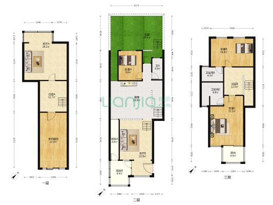 中天托斯卡纳23组团 4室2厅3卫 210平方