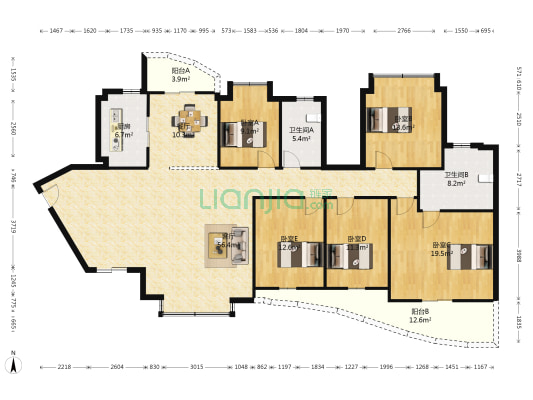 荷兰水乡一期 5室2厅2卫 177平方