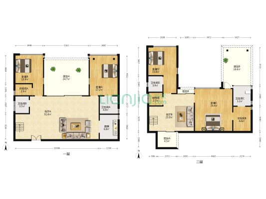 依云小镇 4室2厅4卫 276平方