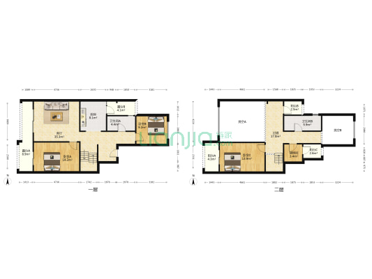 复地花屿城D区（D5园墅） 3室1厅2卫 152平方