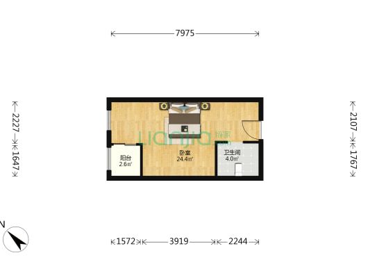 麦普利斯广场 1室0厅1卫 48平方