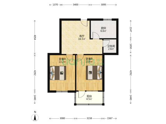 经三路310号 2室1厅1卫 71平方