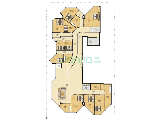 华一广场 14室1厅2卫 522平方