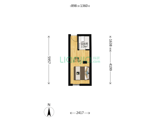 中山路 1室0厅1卫 71平方
