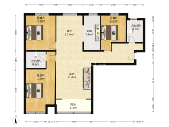 金品时代南北通透三居，带车位，带地下室。-涿州金品时代户型图