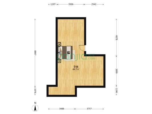 钢红南村 1室0厅0卫 59平方
