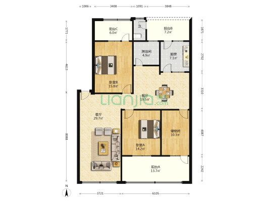 西湖路东段39号（酒厂） 2室2厅2卫 145平方