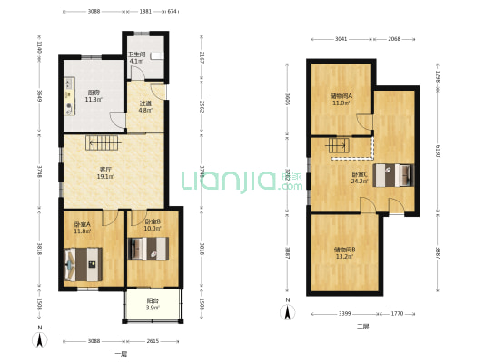 省一建宿舍70号 3室1厅1卫 112平方