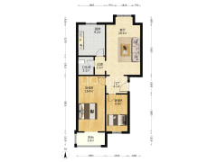 此房满五不唯一税费低，南北户型通透，小区环境好-涿州鹏润四季花园户型图