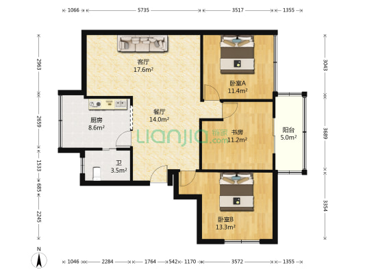 昌兴街11弄小区 3室2厅1卫 106平方