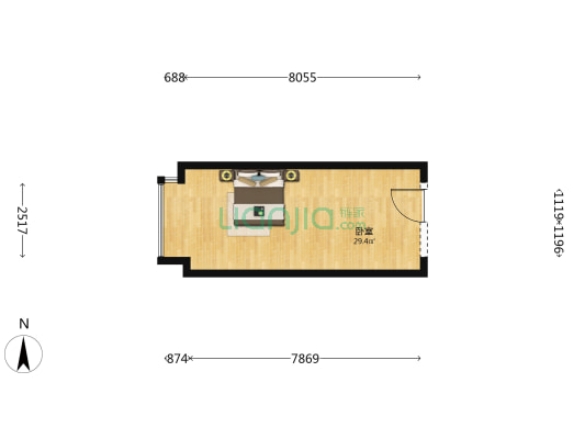 瀚宇天悦城悦公馆 1室0厅0卫 47平方