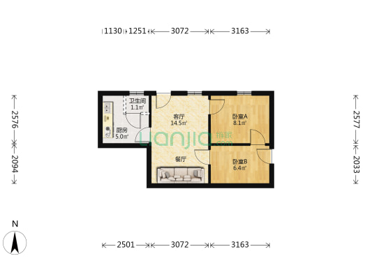 东上六巷 2室1厅1卫 41平方