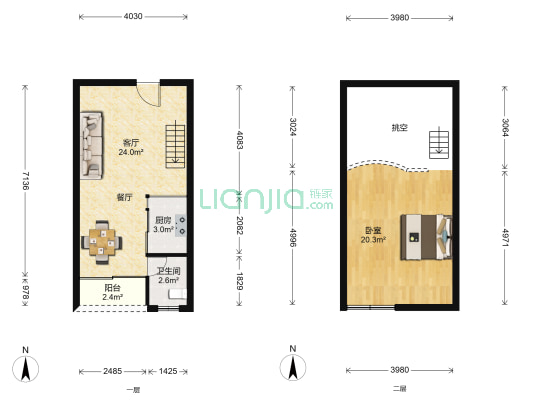米兰雅居 1室1厅1卫 43平方