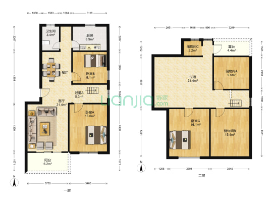 西湖花园 3室1厅1卫 157平方