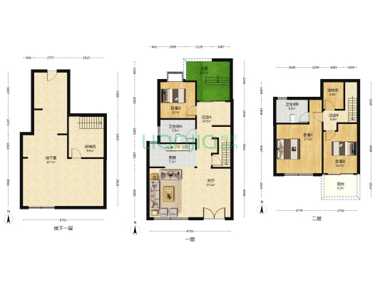 云有山苑 3室1厅2卫 184平方