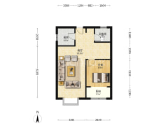 75+75平，4居2卫，私密性好-涿州鹏渤印象城牛津花园户型图