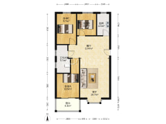 名流枫景洋房南北通透小三居户型方正免费停车-涿州名流枫景洋房户型图