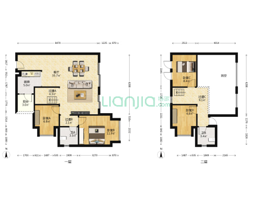 融创晓风澜庭 4室1厅2卫 130平方